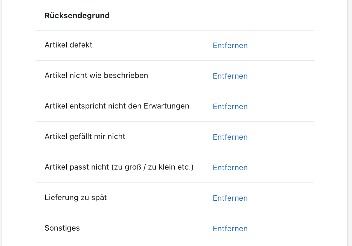 Kundenretouren
