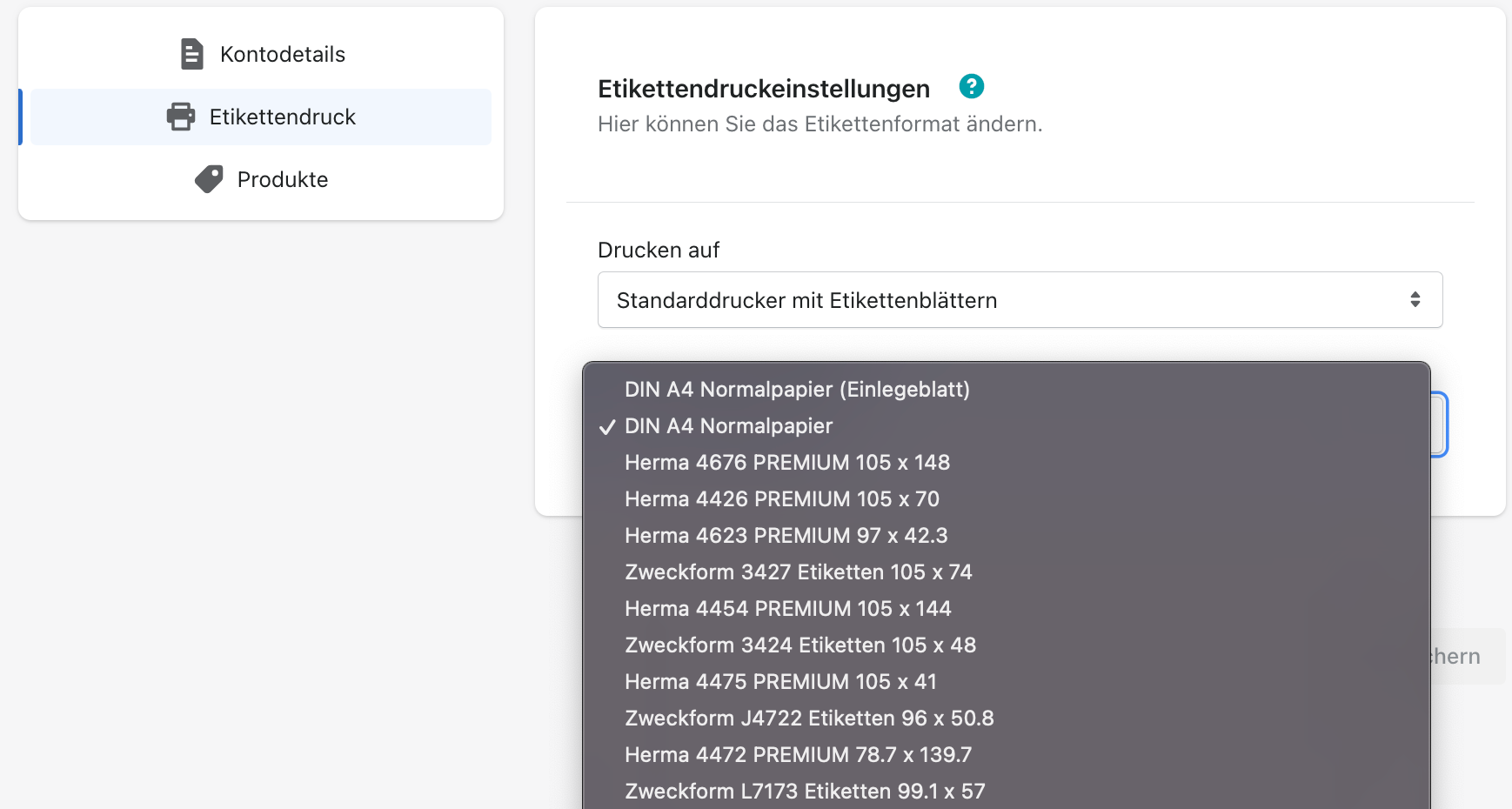 Druckeinstellungen 3