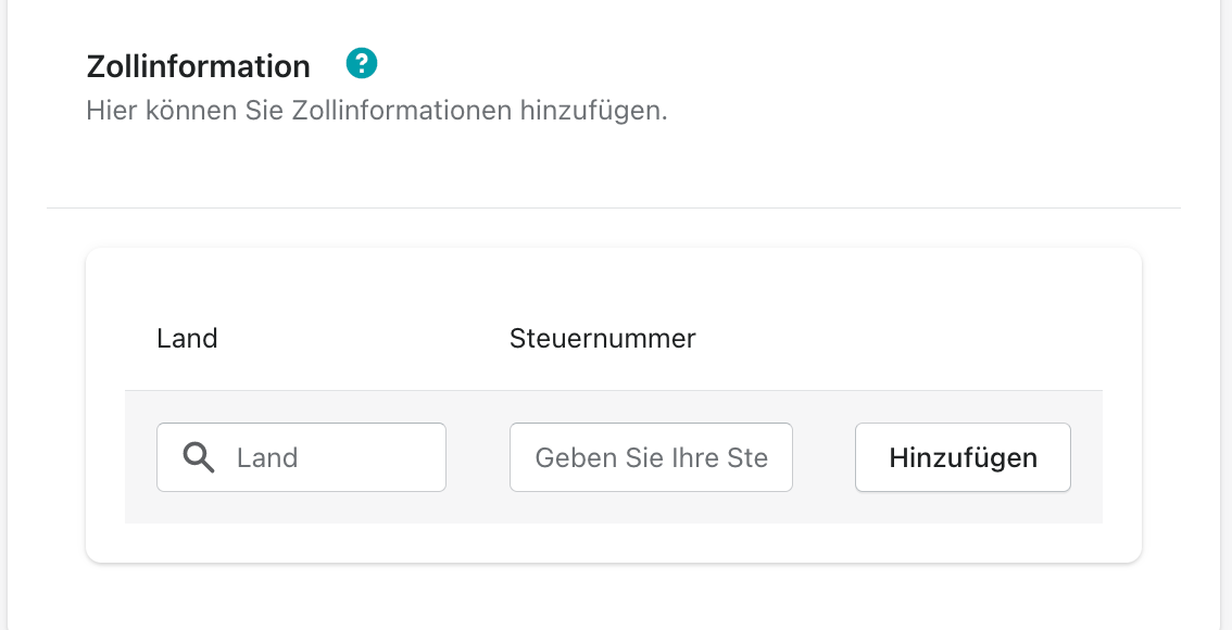 Zollinformationen Zollinformationen