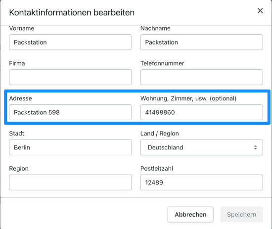 Verkäufersicht