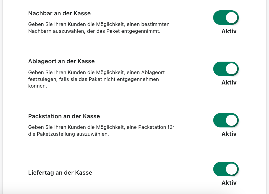 Preise an der Kasse 4