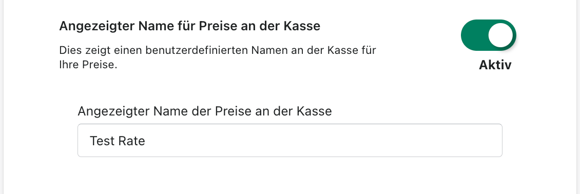 Preise an der Kasse 5
