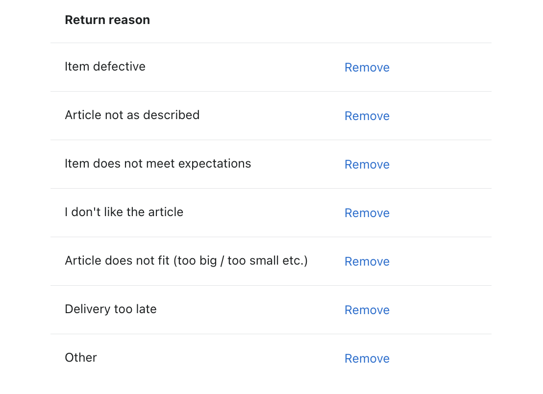 Customer returns