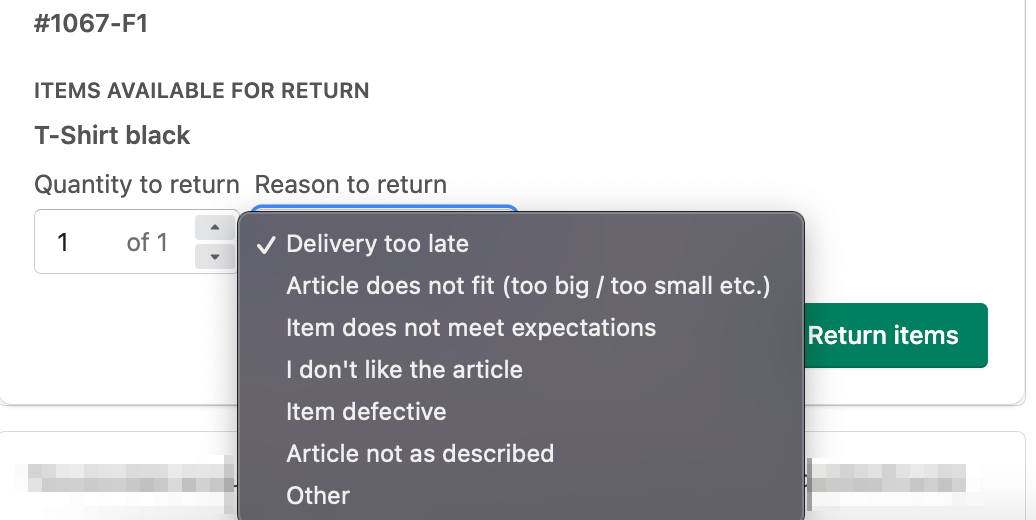 Customer returns