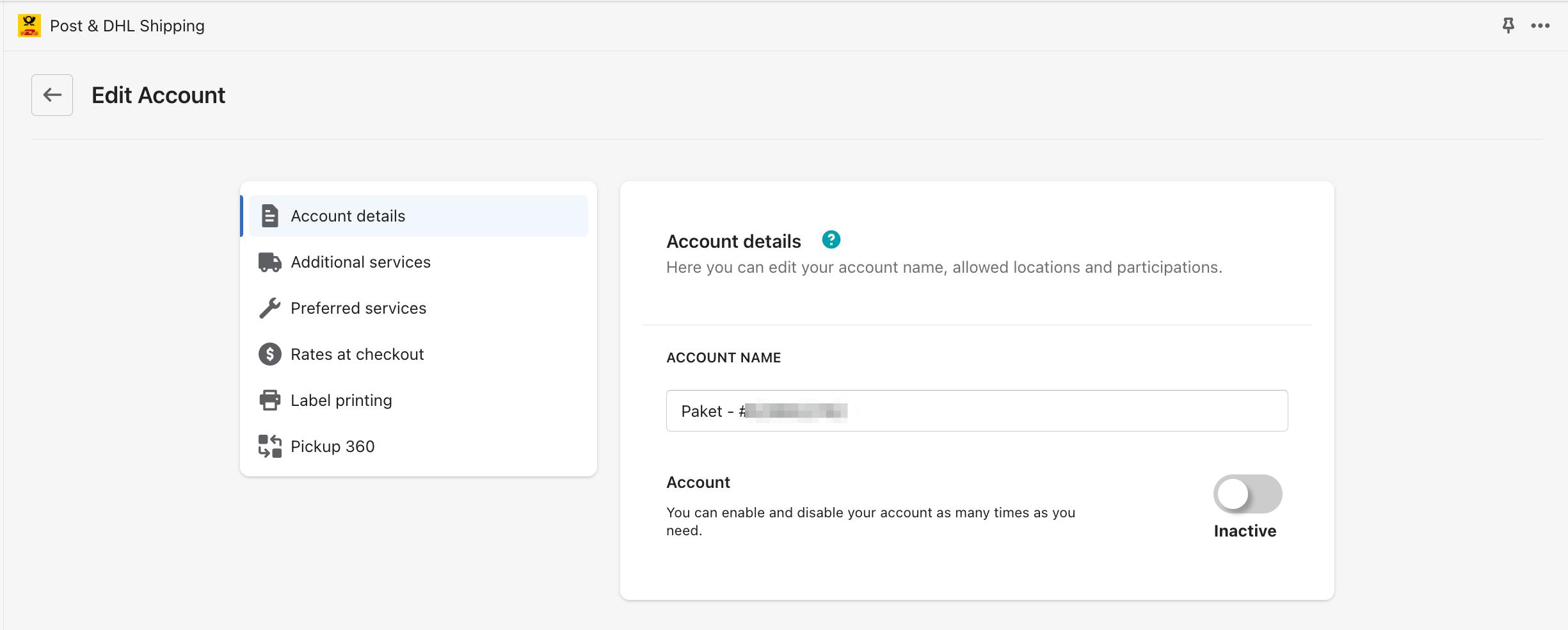 Edit Parcel Account 3