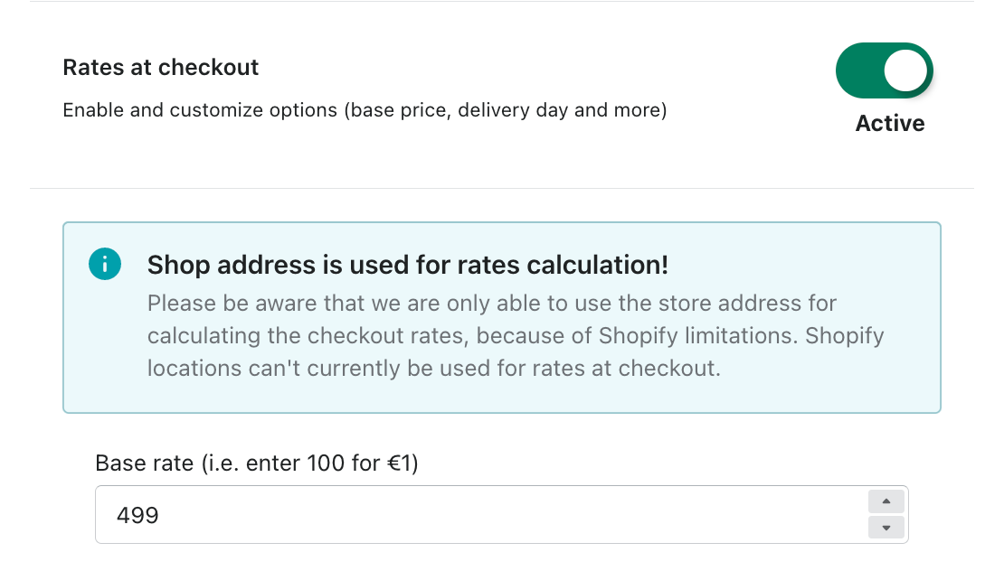 rates at checkout 2