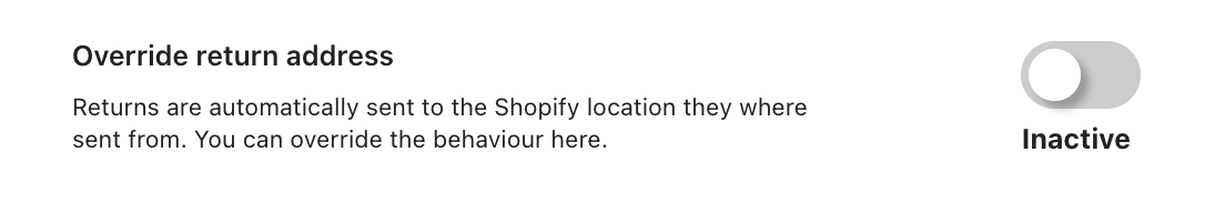 override return address